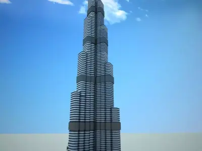Burj Khalifa Tower 3D model