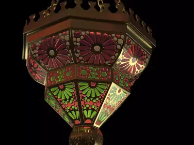 Arabic Gold Lamp 3D model