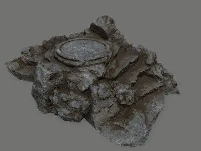 Ladder Ruin Low-poly 3D model 5