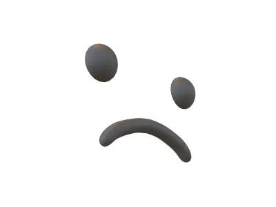 Sad Emoji v1 001 Low-poly 3D model