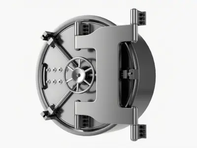 Bank vault door 3D model