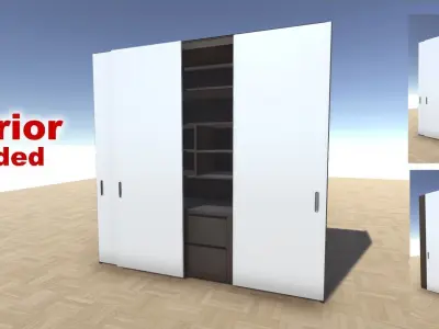 Wardrobe Collection Low-poly 3D model