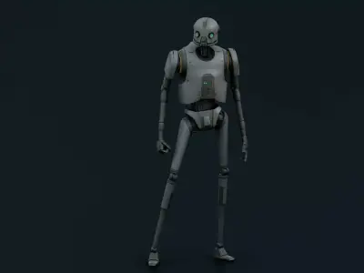IMPERIAL DROID-02  Rigged for Unreal Engine - Unity - MIXAMO 3D model