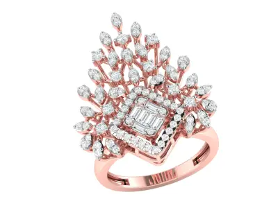 Women Ring  Render 3dm STL OBJ FBX Details 3D print model 115