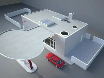 Gasstation 3D model
