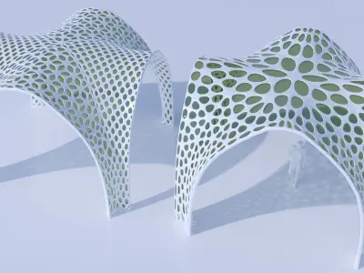 Futuristic pergola stand 3D model