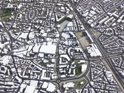 Hilversum - 3D City Model Low-poly 3D model