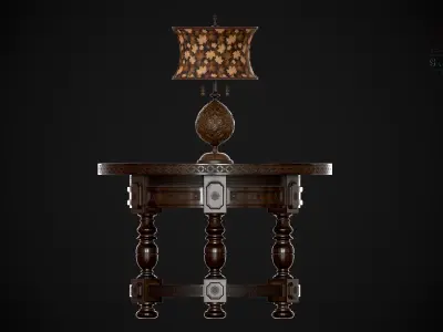 Lampshade-GL01-Wooden Low-poly 3D model