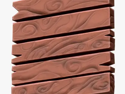 Stylized Wood Planks 3D model