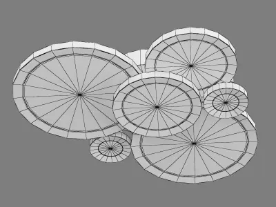 749081 Breve Lightstar Ceiling chandelier 3D model