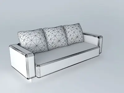 Couch Sofa 3 seat Doors 3 BRW 3D model