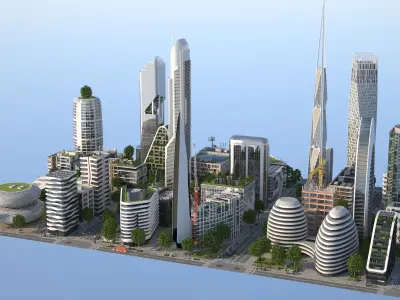 City LC Low-poly 3D model