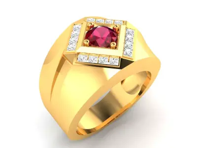 Mens  Ring  Render 3dm STL OBJ FBX Details 3D print model