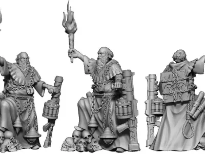 Heresylab Redeemers cultist 11 both Scifi and Fanatsy Version 3D print model