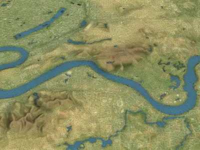 Nanning - Topography Terrain 3D Model 3D Model Pack