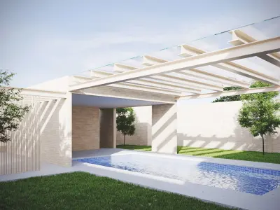 Residential Building Exterior Scene 002 3D model