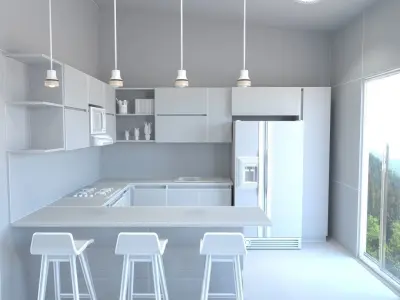 Modern Kitchen Design 3D model