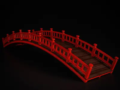 JAPAN TRADITIONAL PROPS Low-poly 3D model