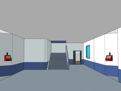 Building with 20 floors 3D model