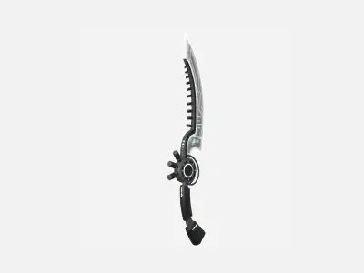 SciFi Dagger A07 Black White - Sci Fi Weapon Design Low-poly 3D model
