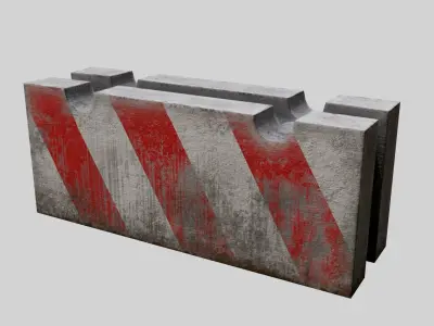 Concrete block Free low-poly 3D model purchase