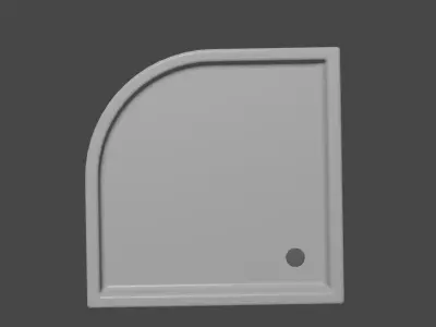 shower tray with hole in middle Free 3D model
