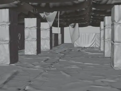 Quarantine Building - Post Apo - Pandemic Scene 3D model