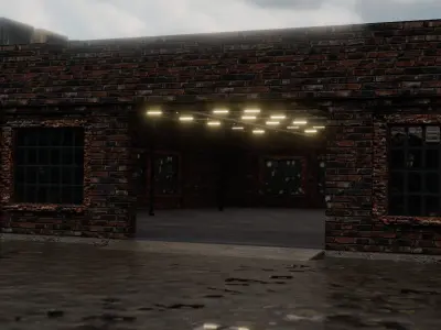 Warehouse building 3D model