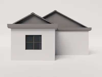 Medium sized house with modern design 3D model