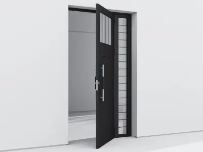 Aluminium door 89 3D model