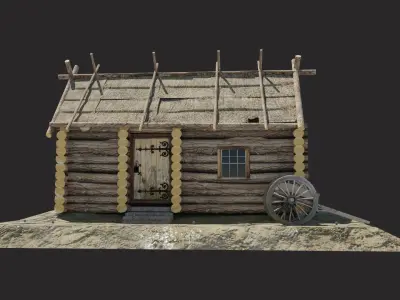 medieval Hut 3D model buy