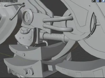 Sci-Fi Mecha Panther 3D model