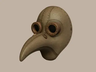 Plague Doctor Mask - Sci-Fi - Character Design Low-poly 3D model