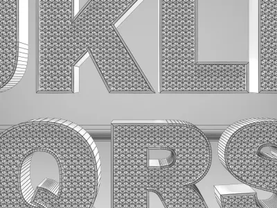 Crystal Alphabet 3D model