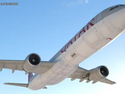  Qatar Airways Airbus A330-300 Rigged 