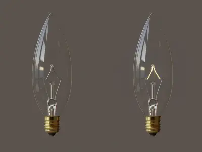 Candle Light Bulb 3D model