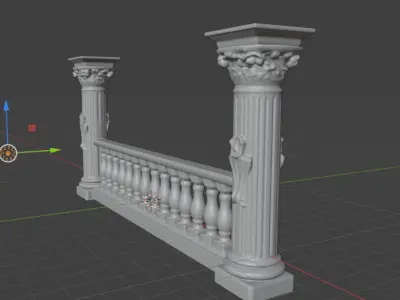 Concrete Baluster 3D Free 3D print model purchase