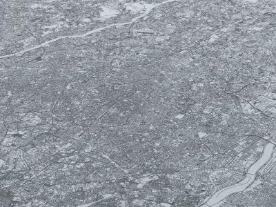 Tokyo Road Network and Streets 3D model