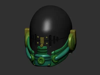 helmet high poly sculpt 3d printable ver 7 3D model 3D model 149
