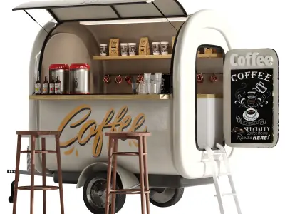 Coffee truck 2 3D model