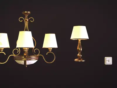 Lighting Pack low-poly Game-Ready Low-poly 3D model