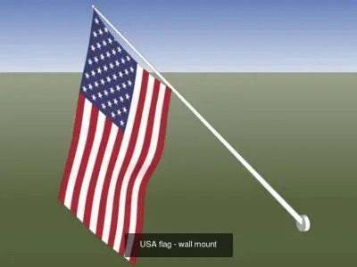 Nation flag for wall mount 3D Model Pack