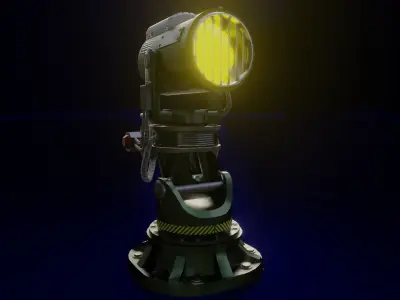 The Searchlight  Low-poly 3D model