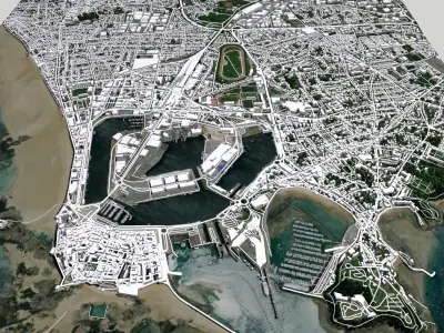 Cityscape Saint-Malo France 3D model