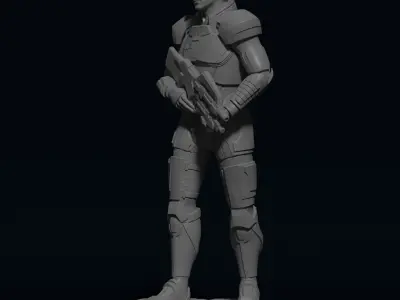 Commander Shepard 3D print model 3D print model