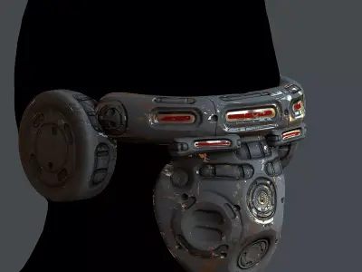 Gas mask helmet 3d model scifi Low-poly Low-poly 3D model