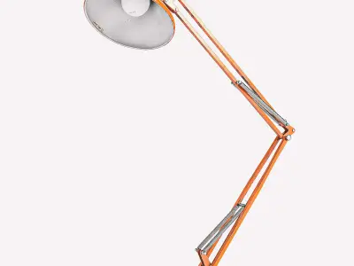 Luxo L 1P Orange Architects Table Lamp Free 3D model