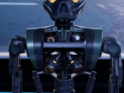 sci fi android  robot 3D model