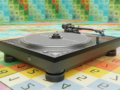 Pioneer DJ DJM-S7 Mixer and PLX-CRSS12 Turntable Bundle 3D Model Pack