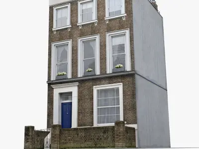 Old London Townhouse Collection Low-poly 3D model
